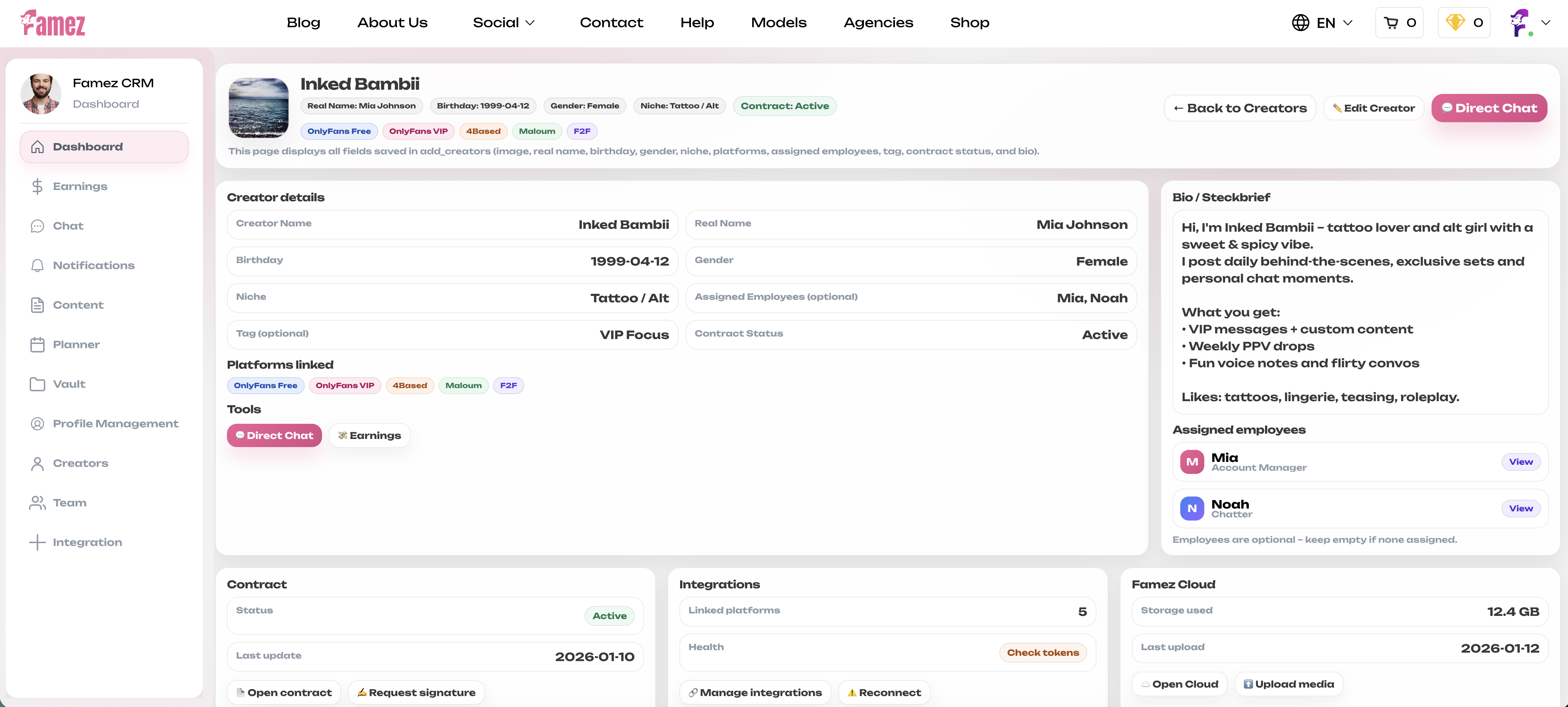 Creator Vorteile – Mockup